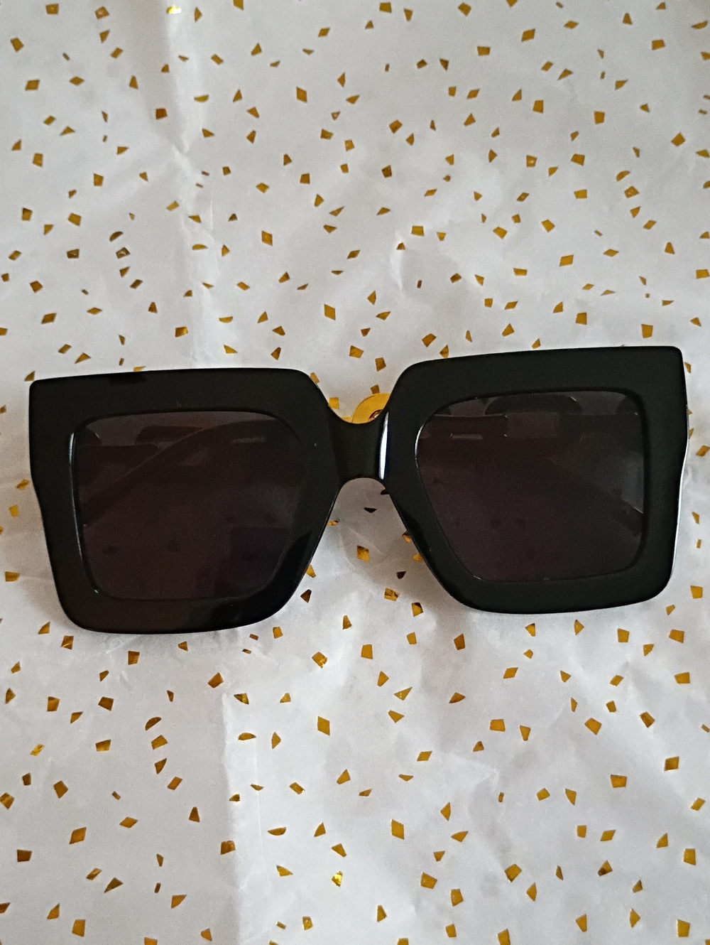 & Other Stories Black Oversized Square Sunglasses